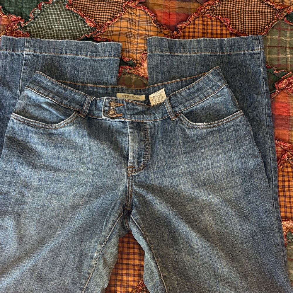 Stetson Women's Medium Wash Boot Cut Jeans in Blue